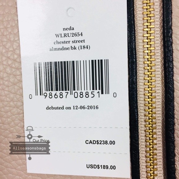 🔽 Kate spade neda Chester Street almond Wallet - Picture 3 of 5